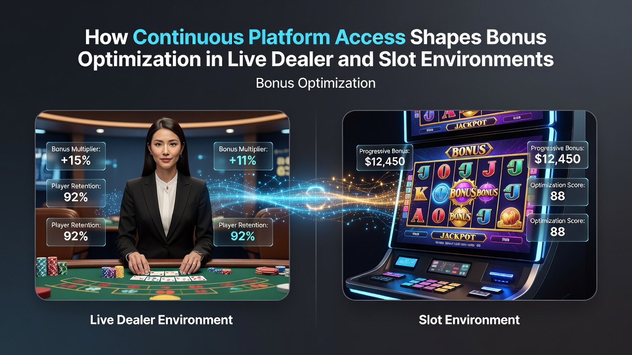 Grafiek en visualisatie van continue toegang die bonusoptimalisatie ondersteunt in casino-omgevingen