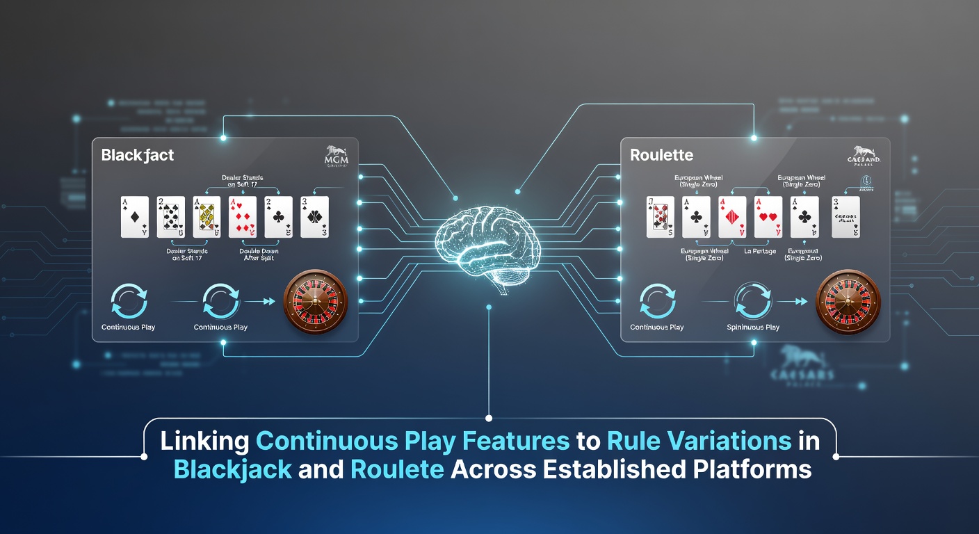 Overzicht van continue speelkenmerken en regelvariaties in blackjack en roulette op online platforms