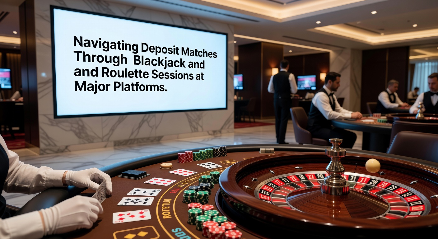 Roulette en blackjack met deposit matches op grote platforms in actie