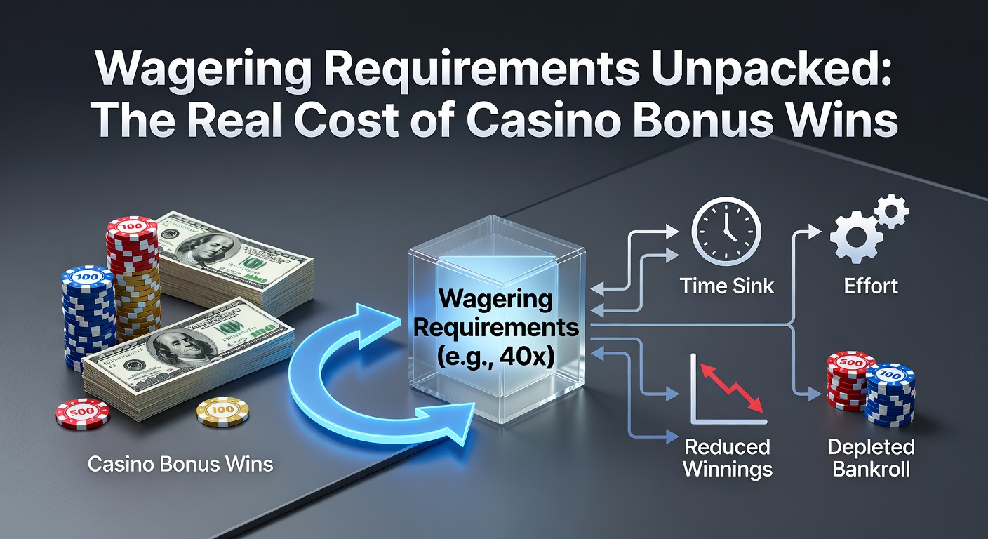 Grafiek met wagering requirements en bonusvoorwaarden in een online casino, illustrerend de playthrough-multiplicators en uitbetalingsbarrières